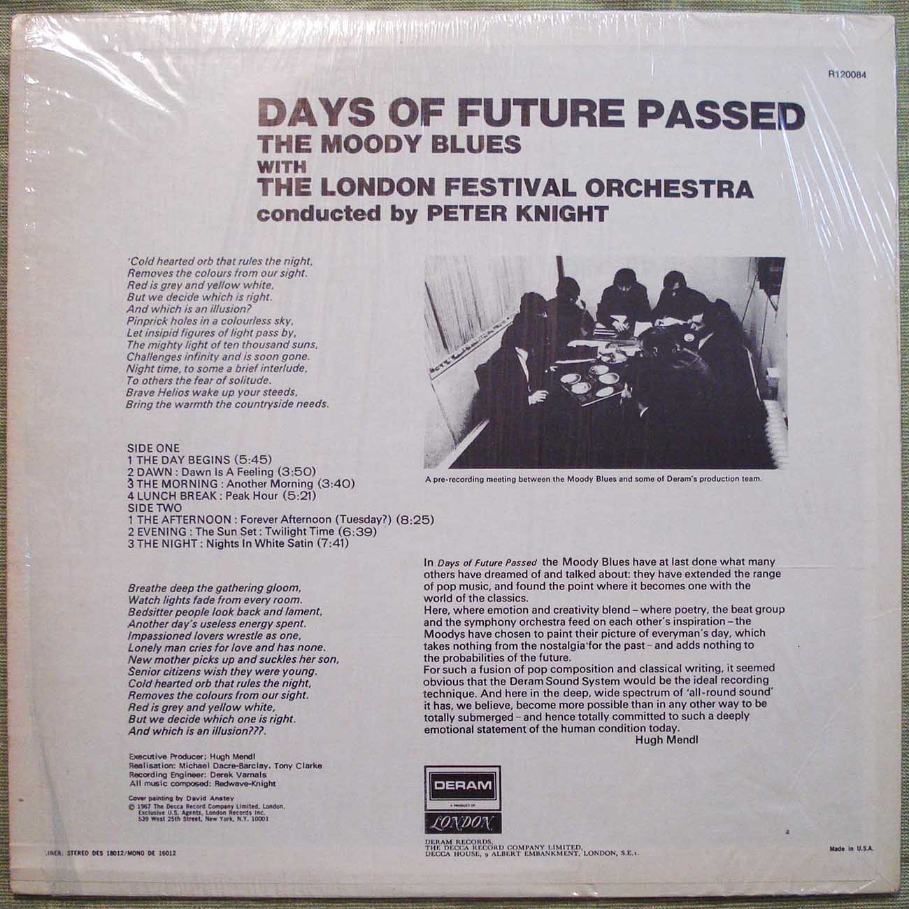 The Moody Blues - Days of Future Passed (1967) Vinyl LP 33rpm DES18012