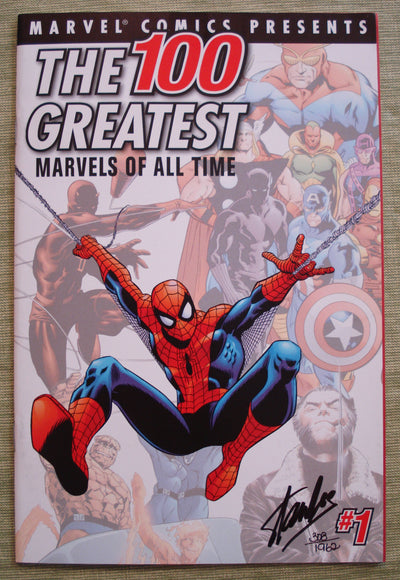 100 Greatest Marvels Of All Time Vol. 1 #10 (Limited Edition 0308 of 1962) Stan Lee Autograph Nov 2001