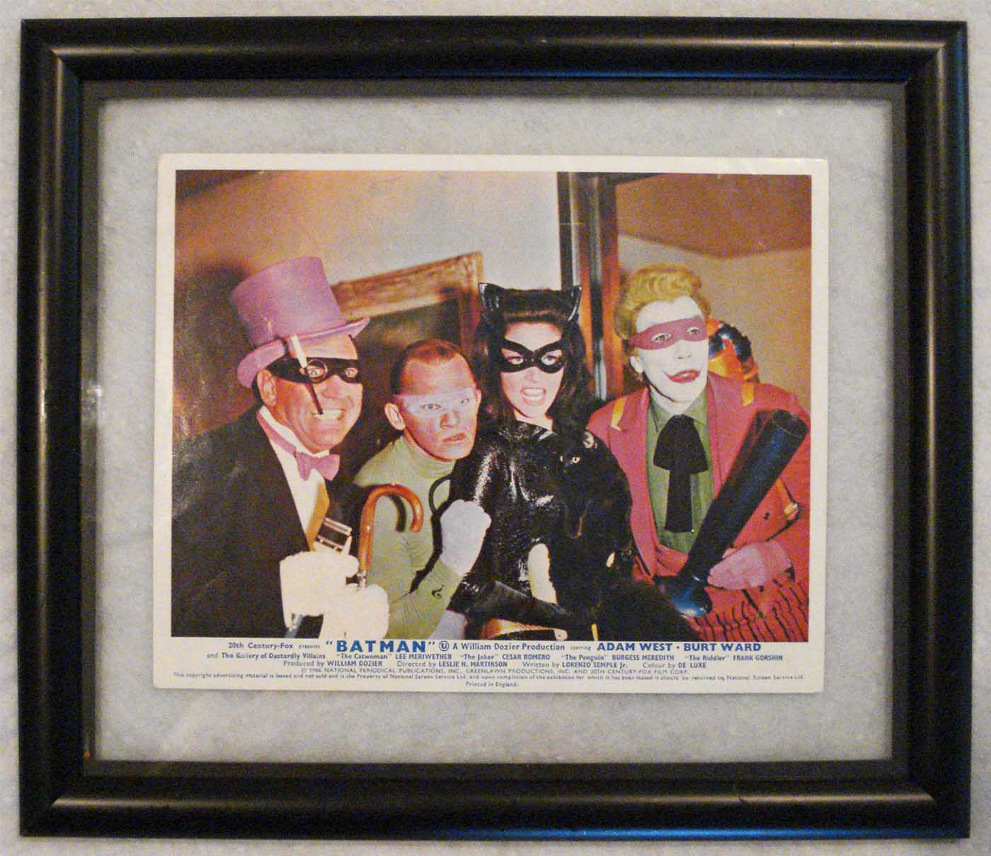 Batman (1966) UK Lobby Card (Fine to Very Fine) Leslie Martinson, Adam West, Burt Ward, Lee Meriwether