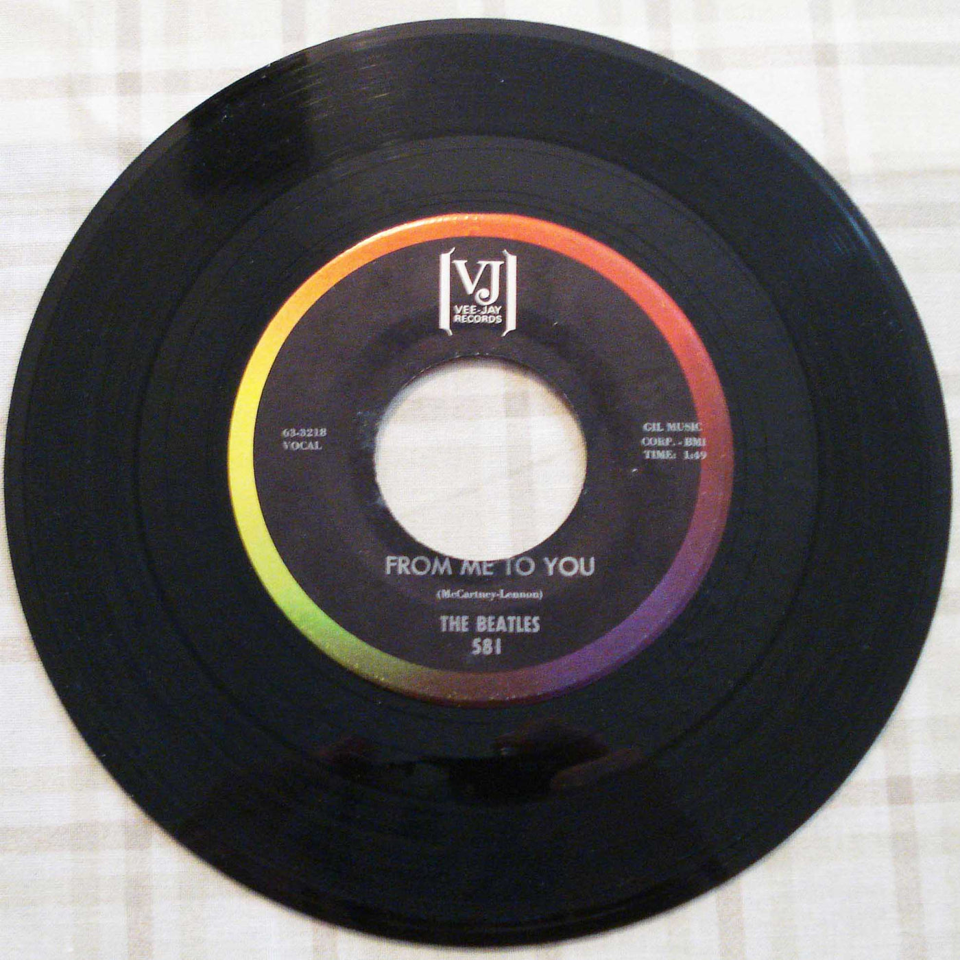The Beatles-'Beattles' From Me To You-Thank You Girl (DJ Advance Copy) Vinyl Single 45rpm 63-3218