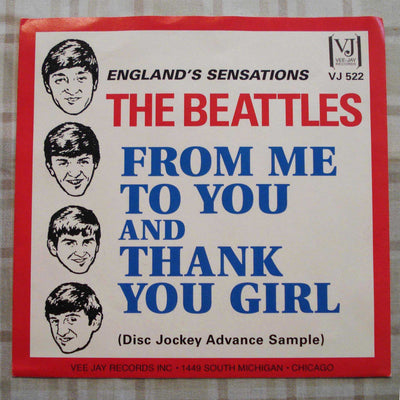 The Beatles-'Beattles' From Me To You-Thank You Girl (DJ Advance Copy) Vinyl Single 45rpm 63-3218