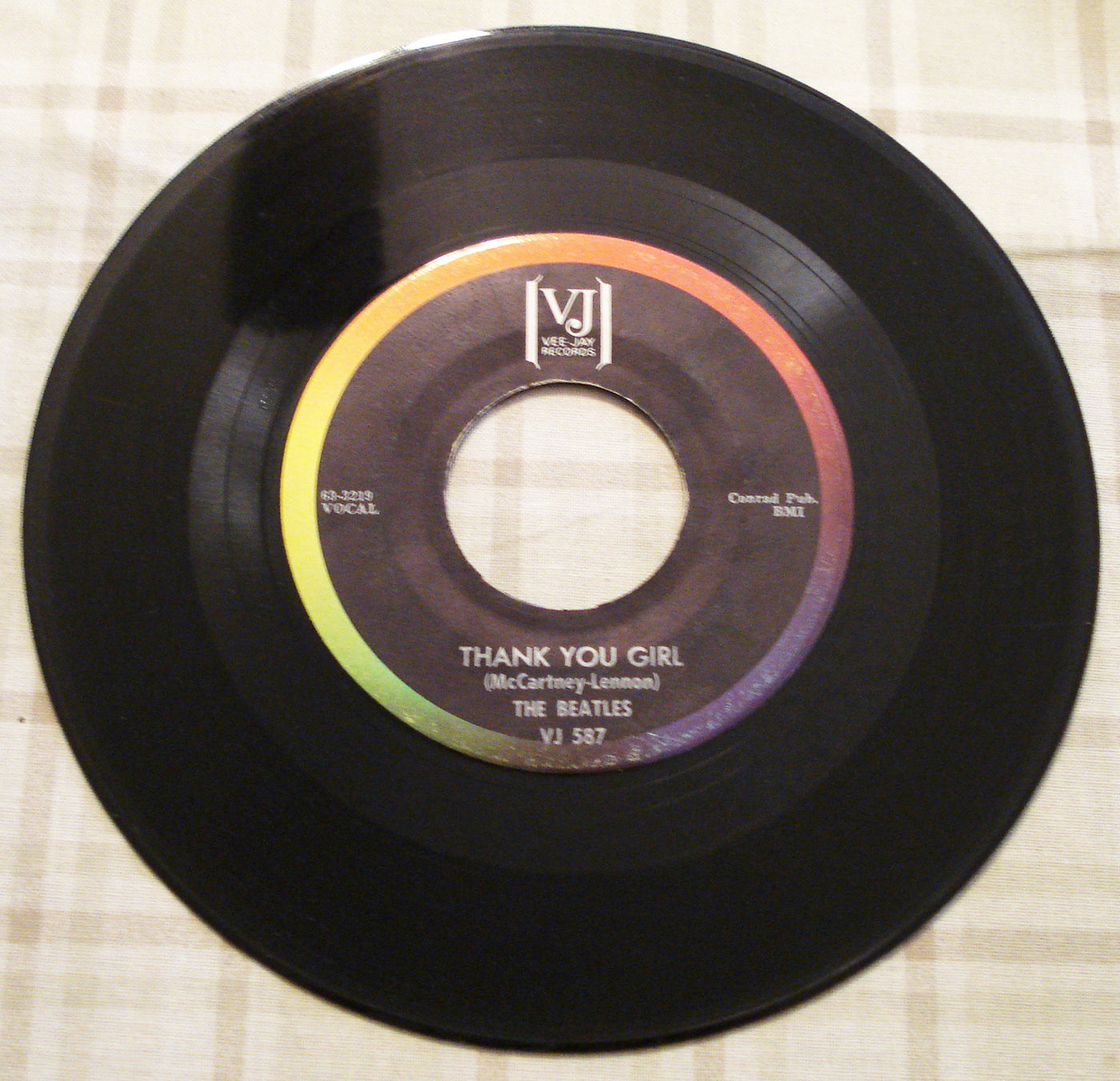 The Beatles Do You Want To Know A Secret?-Thank You Girl (1963) Vinyl Single 45rpm VJ-587