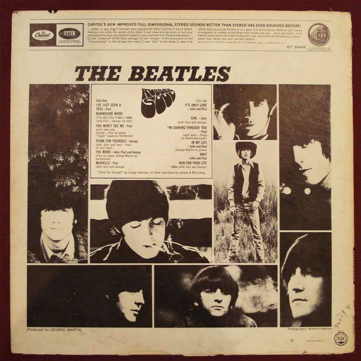The Beatles - Rubber Soul (1965) Vinyl LP 33rpm ST2442