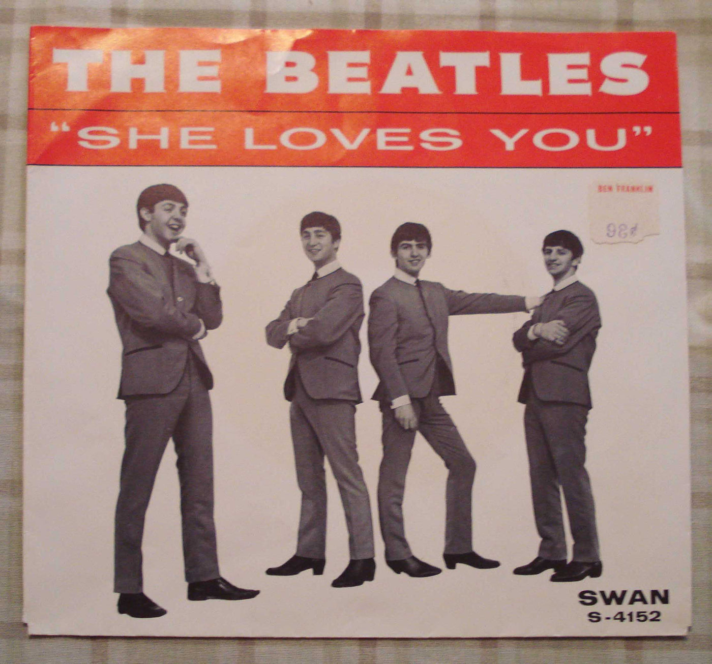 The Beatles - She Loves You- I'll Get You (1964) Vinyl Single 45 RPM Record S-4152