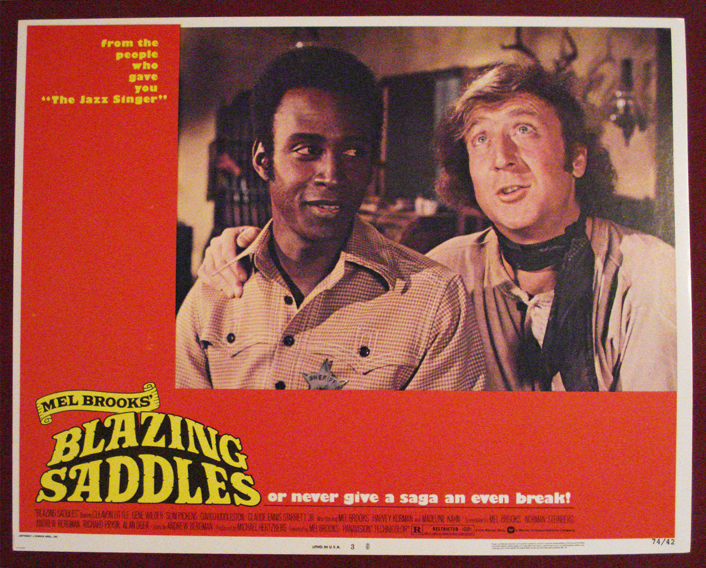 Blazing Saddles (1974) Lobby Card (Fine condition) Mel Brooks, Gene Wilder, Cleavon Little (set of 8)