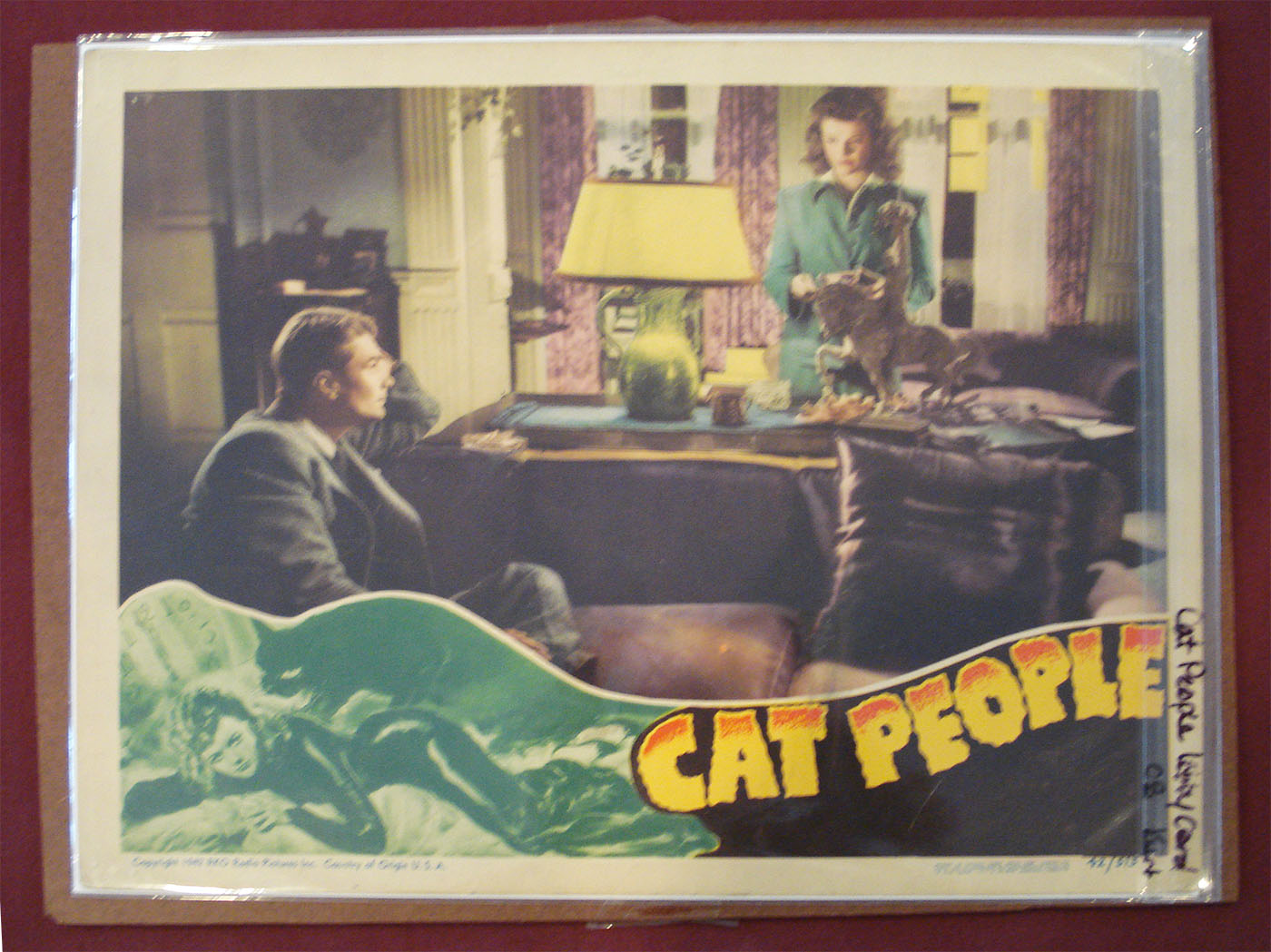 Cat People (1942) Original Lobby Card (Fine to Very Fine) Jacques Tourneur, Simone Simon, Tom Conway