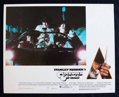 A Clockwork Orange (1971) Original UK Lobby Cards (set of 8) (Fine to Very Fine) Stanley Kubrick, Malcolm McDowell