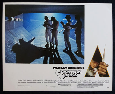 A Clockwork Orange (1971) Original UK Lobby Cards (set of 8) (Fine to Very Fine) Stanley Kubrick, Malcolm McDowell