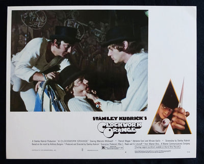 A Clockwork Orange (1971) Original UK Lobby Cards (set of 8) (Fine to Very Fine) Stanley Kubrick, Malcolm McDowell