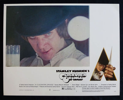 A Clockwork Orange (1971) Original UK Lobby Cards (set of 8) (Fine to Very Fine) Stanley Kubrick, Malcolm McDowell