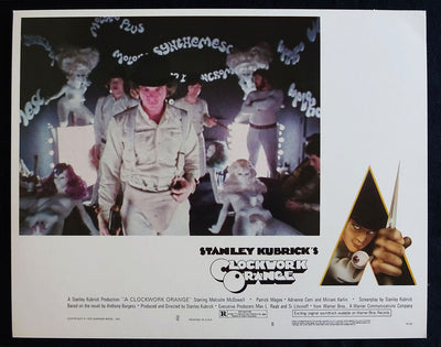 A Clockwork Orange (1971) Original UK Lobby Cards (set of 8) (Fine to Very Fine) Stanley Kubrick, Malcolm McDowell