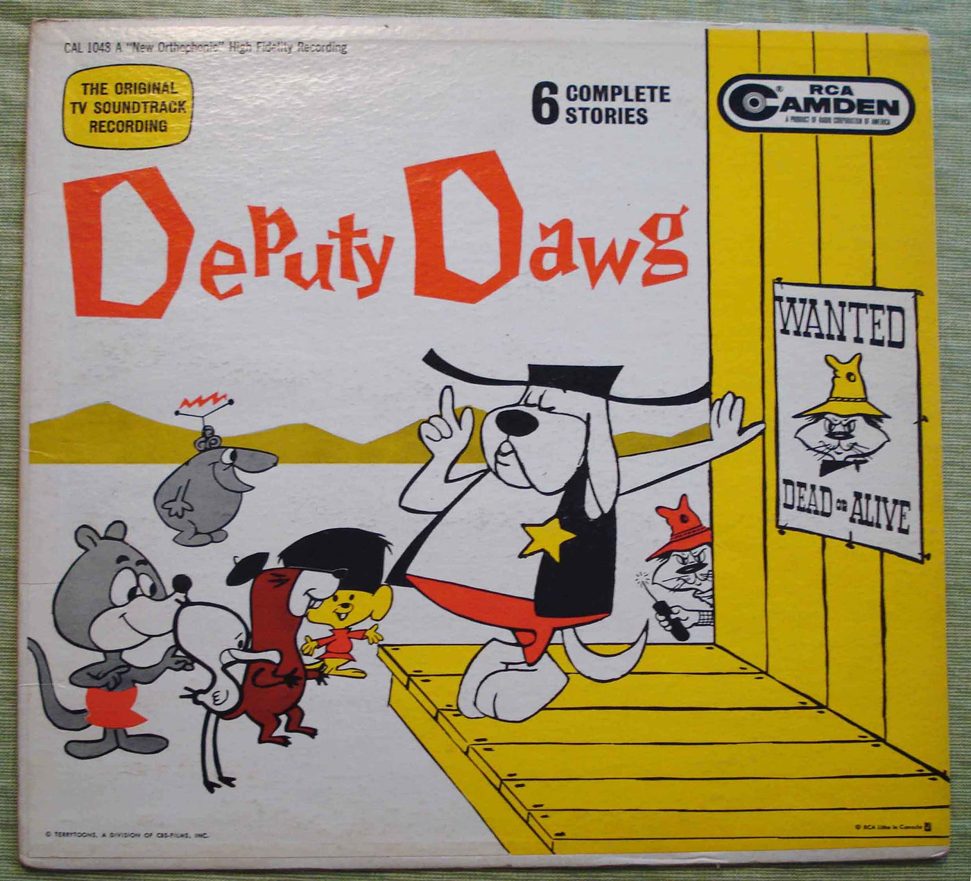 Deputy Dawg TV Soundtrack Vinyl LP 33RPM CAL 1048