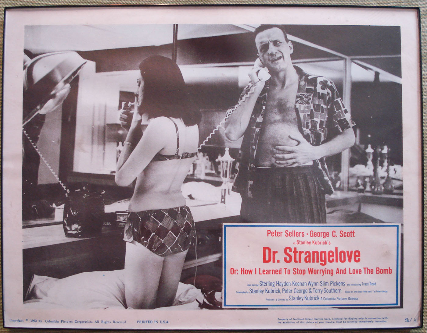 Dr Strangelove (1963) Lobby Card (Very Fine) Stanley Kubrick, Peter Sellers, George C Scott, Sterling Hayden