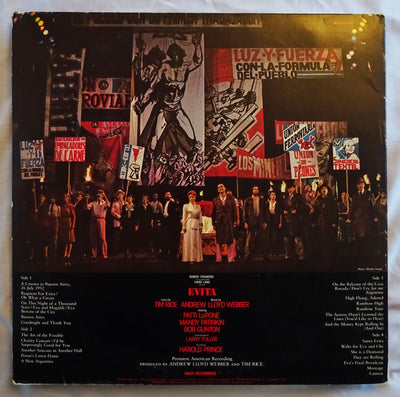 Evita Original Broadway Soundtrack MCA Records MCA2-10007 1979 Vinyl Record 33rpm EXC condition