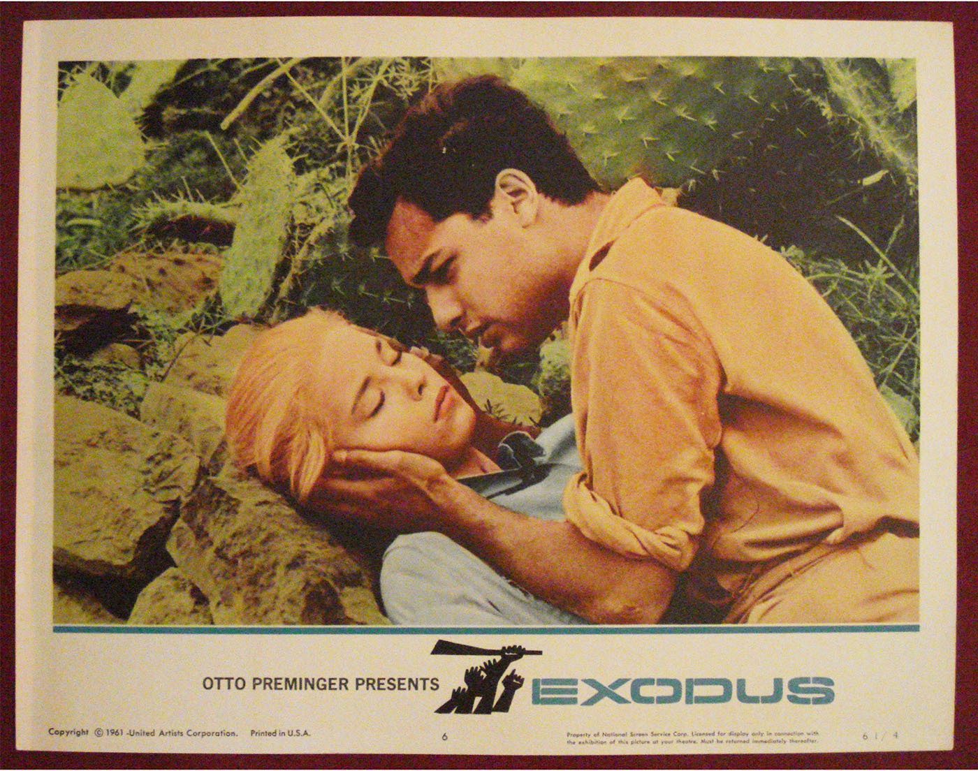 Exodus (1961) Lobby Card (Very Fine condition) Otto Preminger, Paul Newman, Eva Marie Saint
