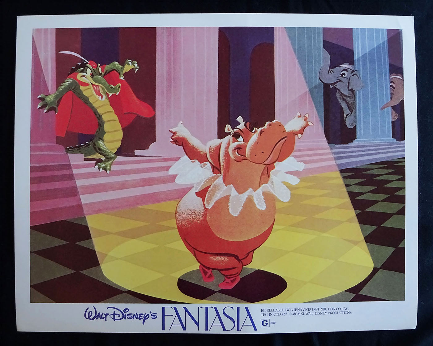 Fantasia Lobby Cards Envelope + 8 (11x14) Full Color Scenes Very Fine Condition Re-Release