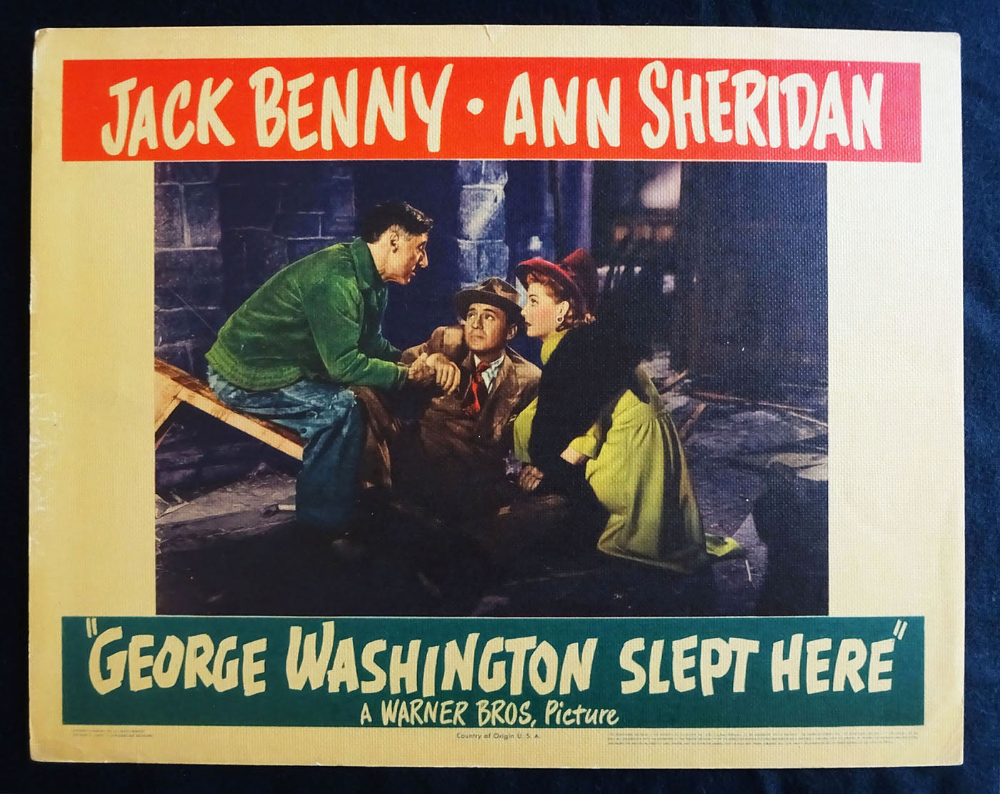 George Washington Slept Here (1942) Lobby Card (Very Fine Condition) Jack Benny, Ann Sheridan