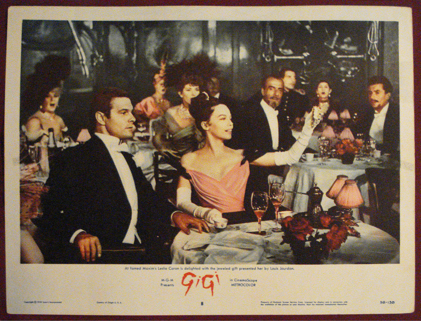 Gigi (1958) Lobby Card (Fine condition) Leslie Caron & Louis Jourdan