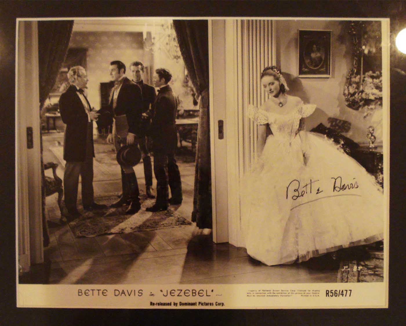 Bette Davis Autographed Lobby Card from Jezebel (1938)
