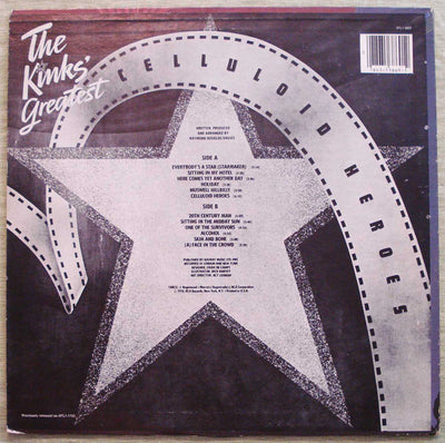 The Kinks - Celluloid Heroes (1976) Vinyl LP 33rpm AYL1-3869