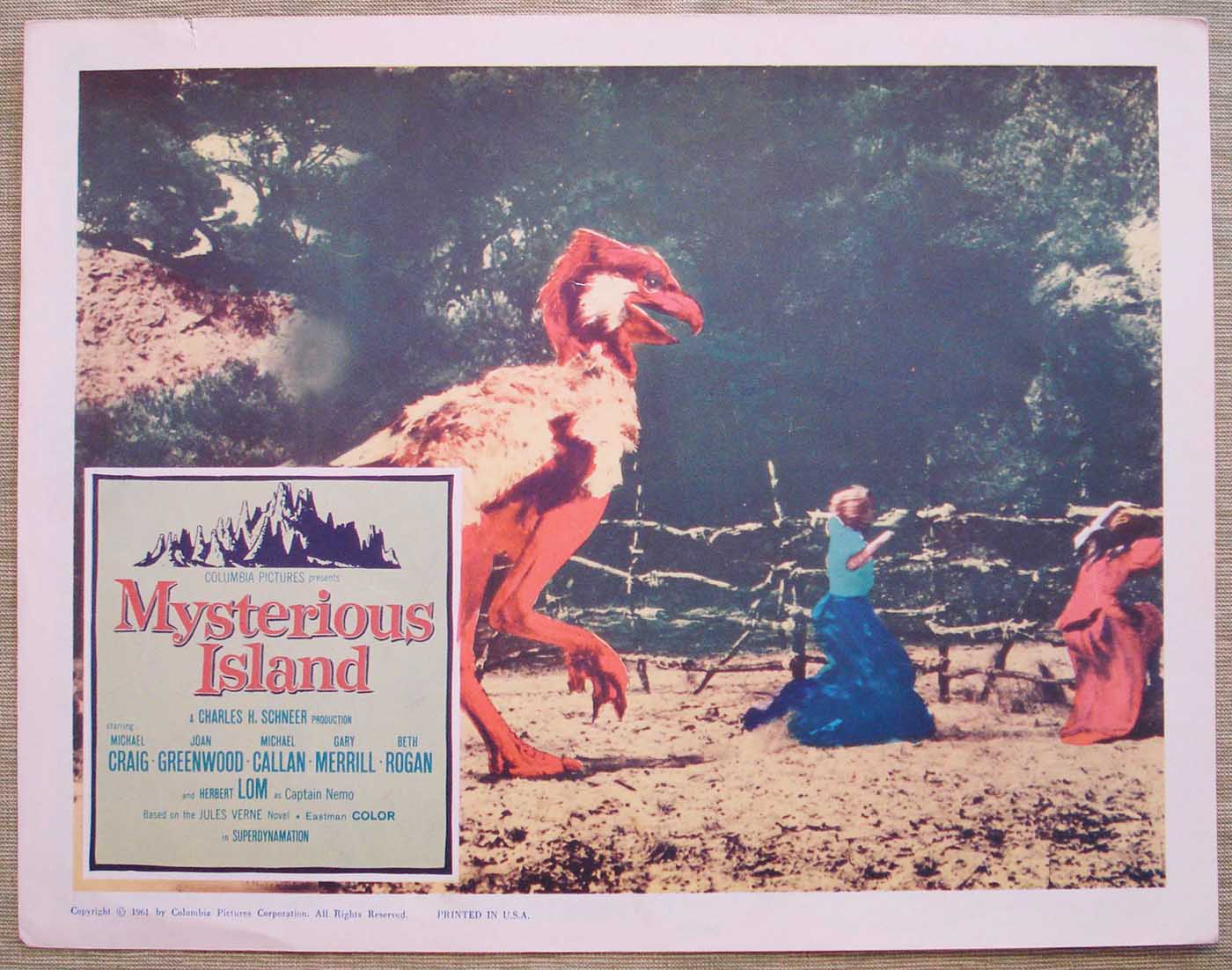 Mysterious Island (1961) Orignal Lobby Card (Fine to Very Fine) Cy Endfield, Michael Craig, Joan Greenwood
