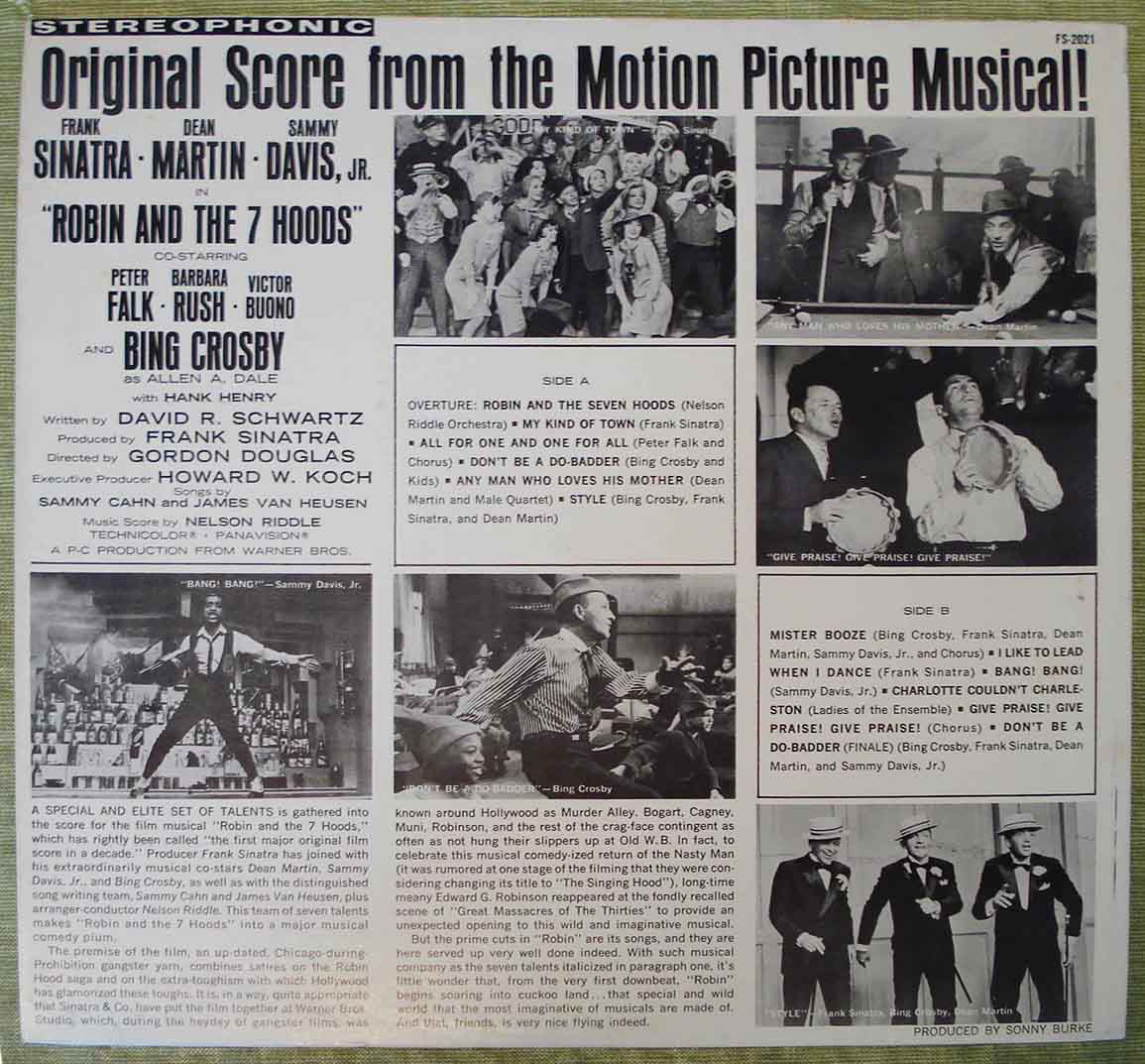 Robin and the Seven Hoods Movie Soundtrack (1964) Vinyl LP 33rpm FS-2021