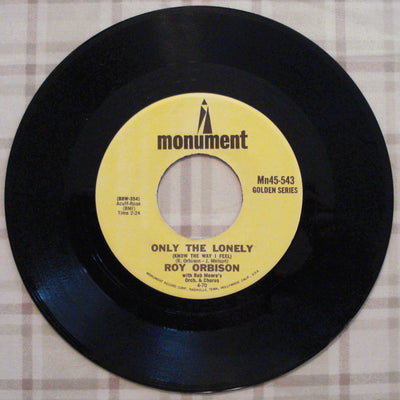 Roy Orbison - Only The Lonely-Up Town (1960) Vinyl Single 45rpm Mn45-543