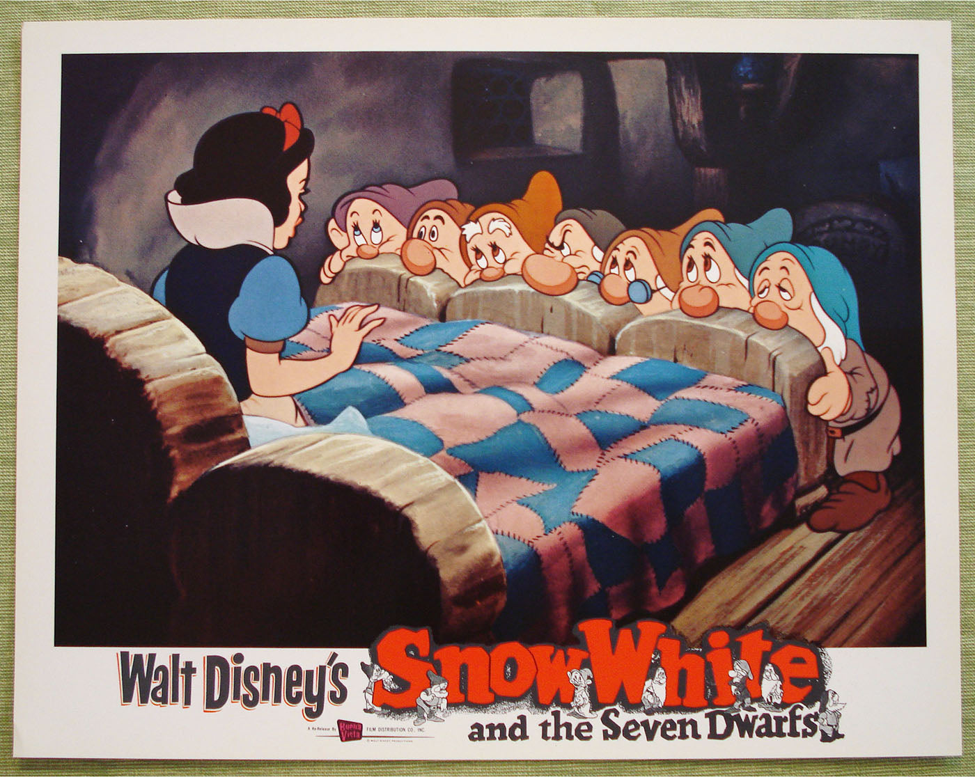 Walt Disney's Snow White & The Seven Dwarfs Envelope + 9 11x14" Lobby Cards (Re-release)
