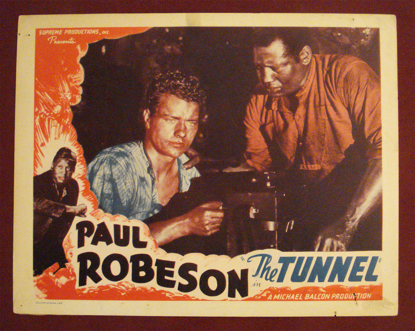 The Tunnel Original Lobby Card (Fine to Very Fine) Paul Robeson