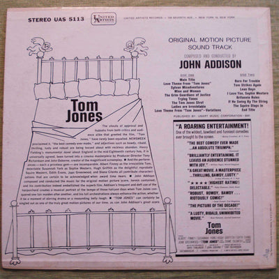 Tom Jones Soundtrack (1963) Vinyl LP 33rpm UAS-5113