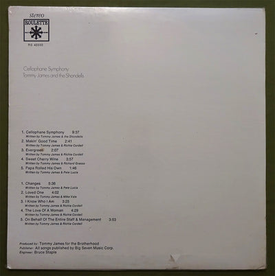 Tommy James and the Shondells - Cellophane Symphony (1969) Vinyl LP 33rpm RS-42030