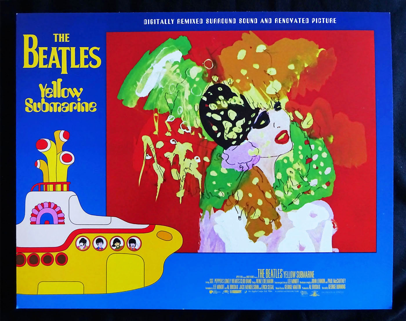 The Beatles Yellow Submarine Set Of 8 Lobby Cards (1999) Very Fine Condition Re-Release